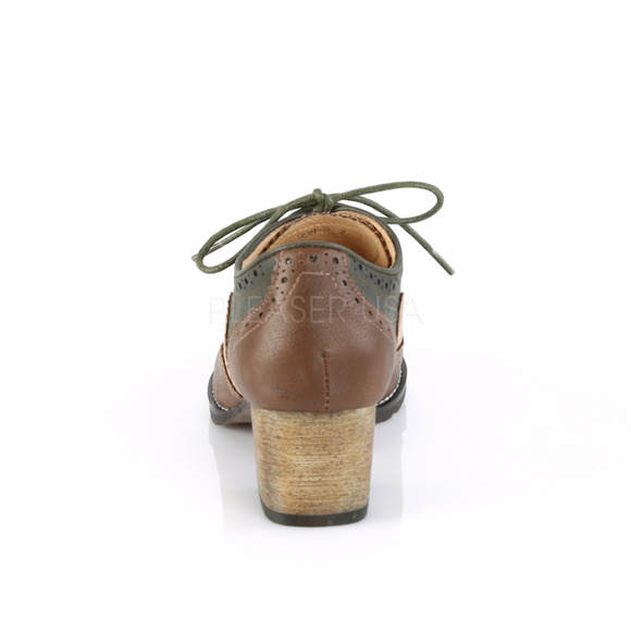 Spectator Lace Up Wingtip Oxford Saddle Shoes - Picture 4 of 5